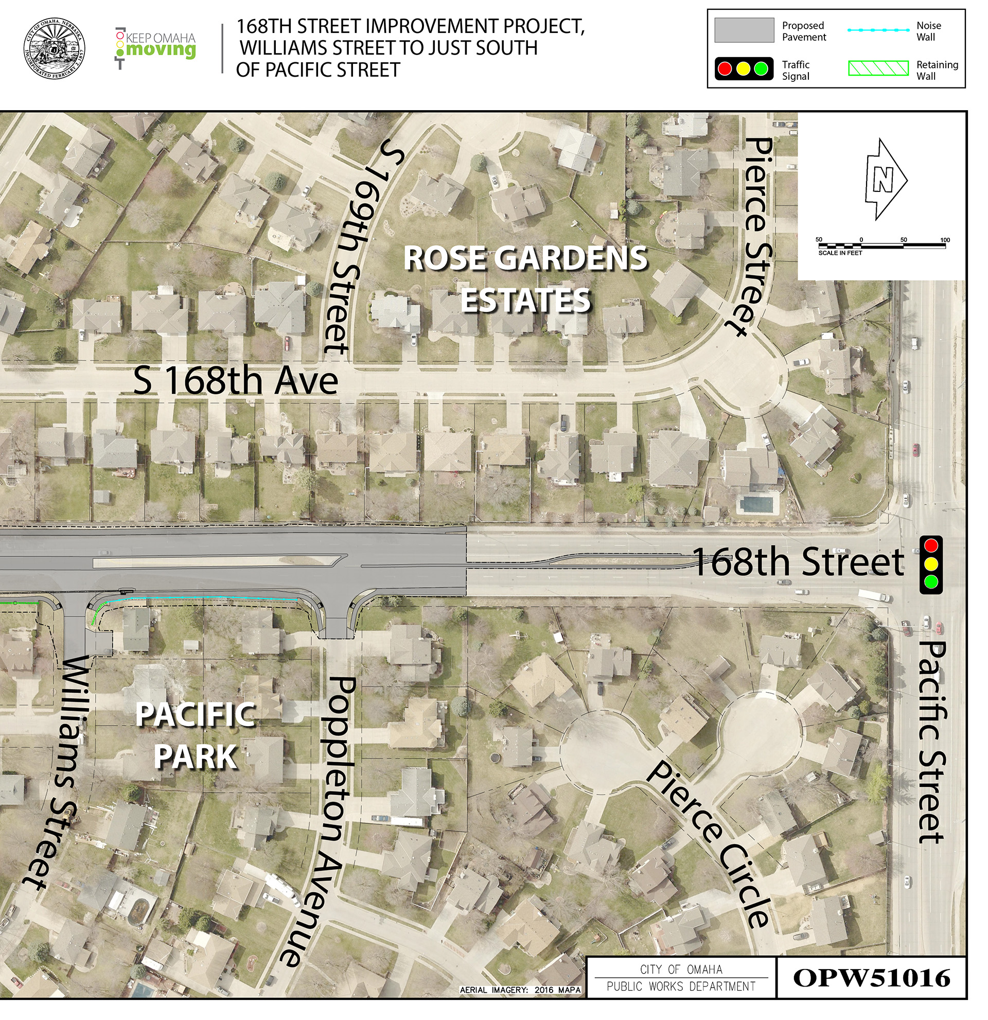 Project Segment: North of William Street (south of Poppleton Ave) to just south of Pacific Street