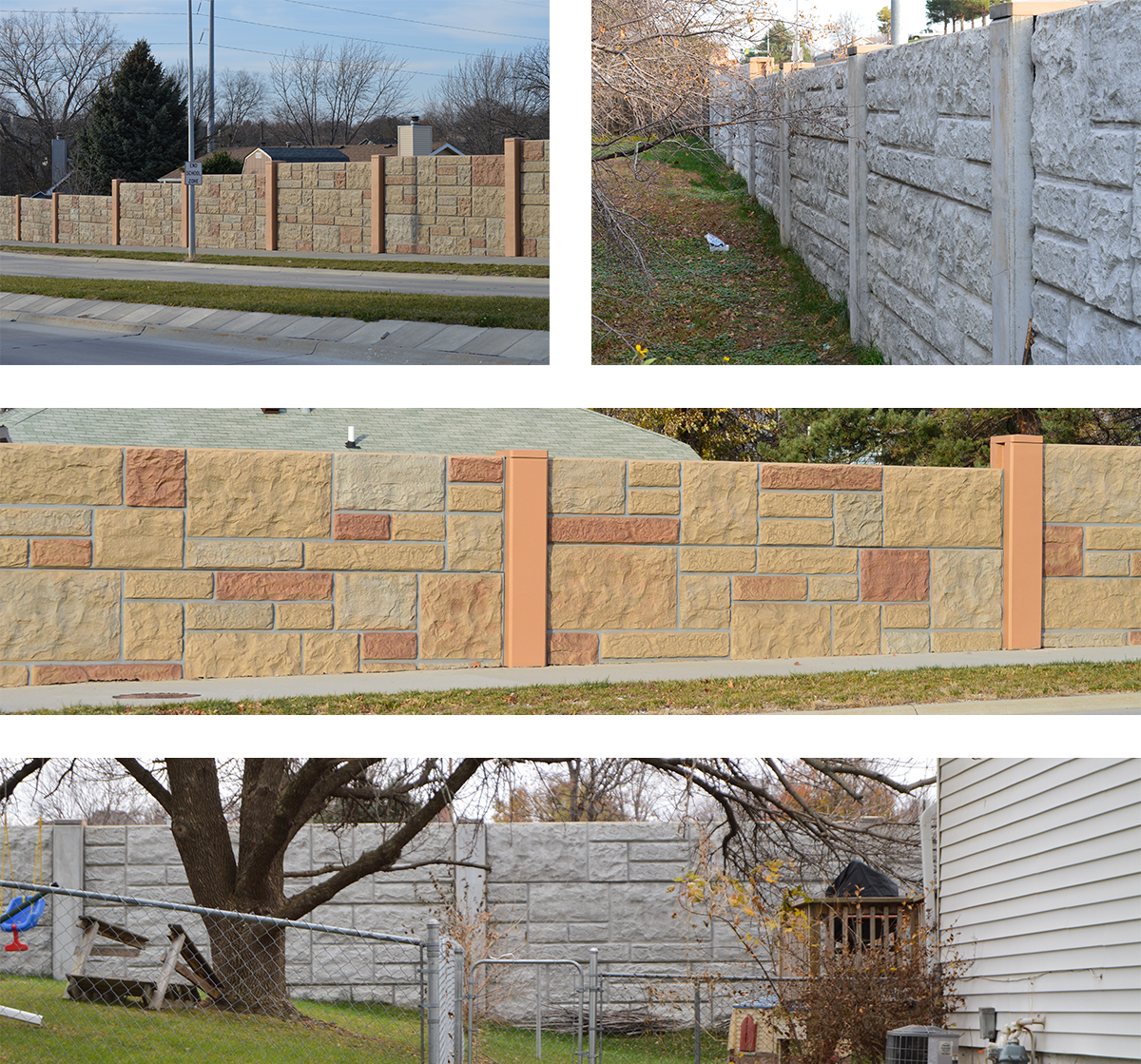 Collage of example noise walls