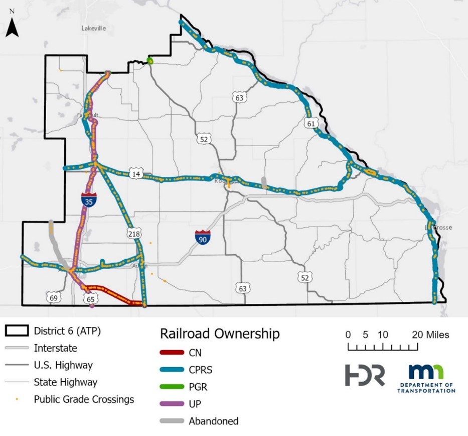 Map of rail ownership