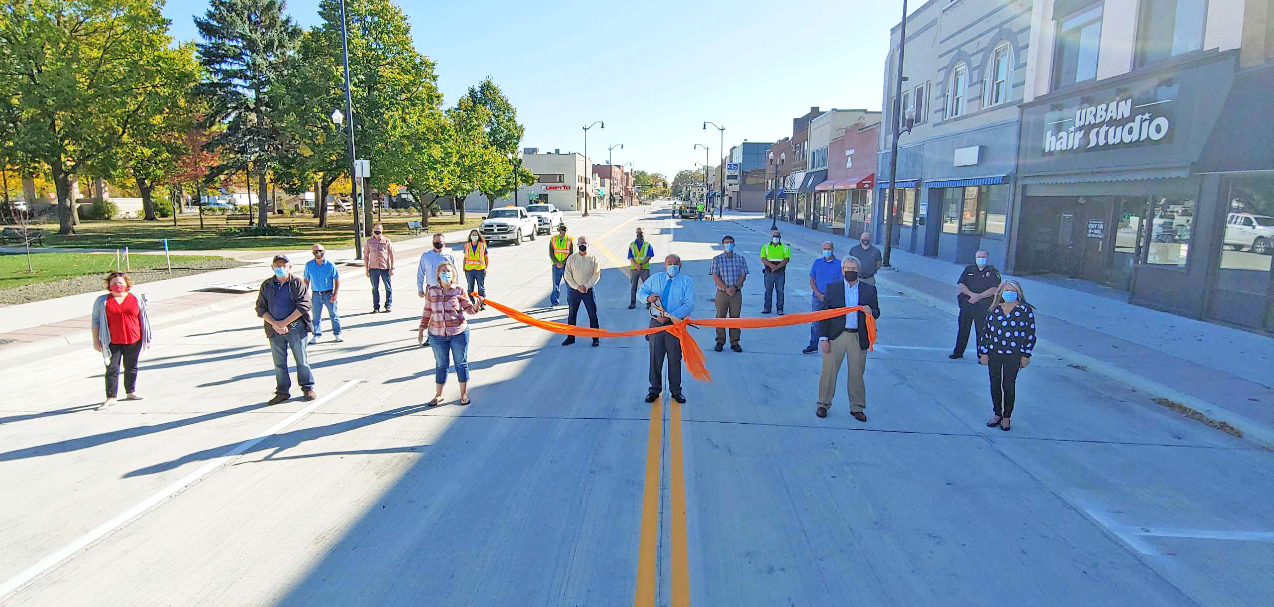 The in-person ribbon-cutting ceremony in downtown Hutchinson