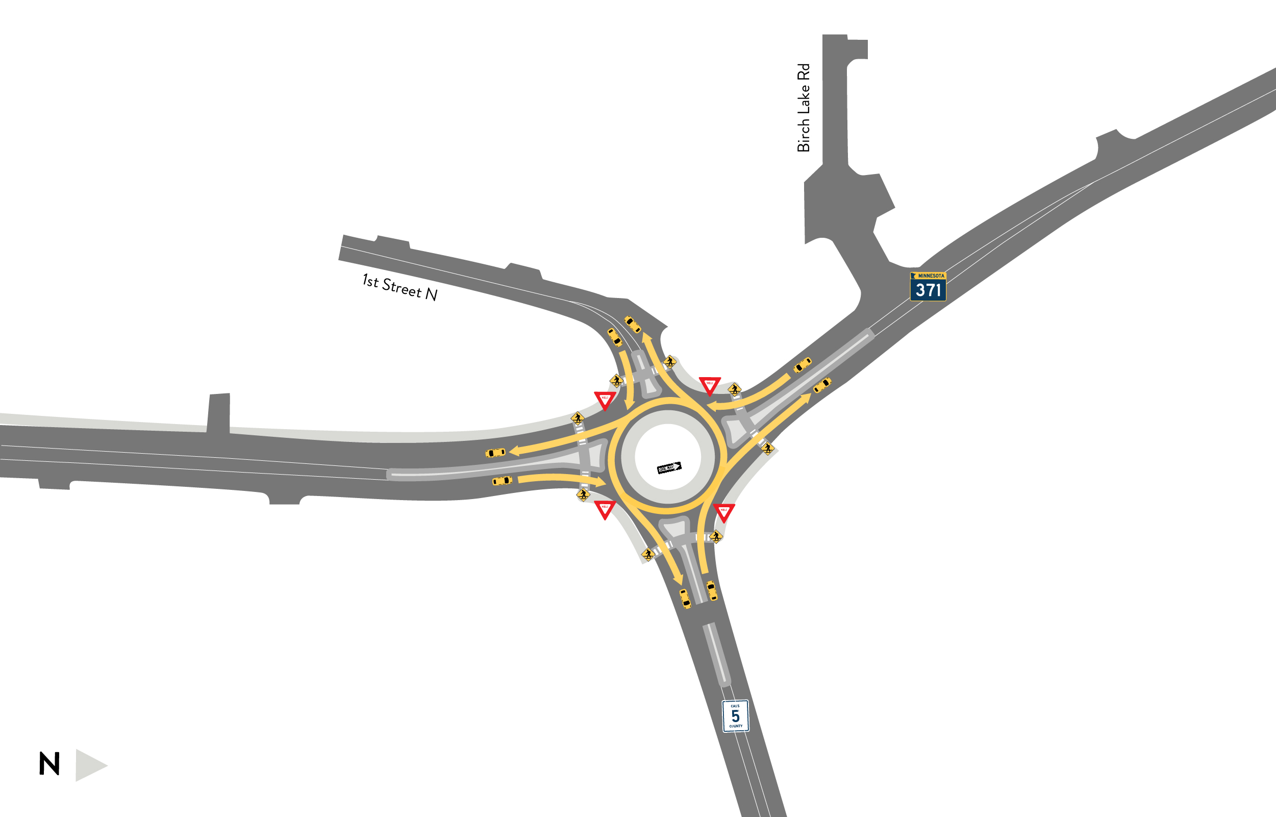 Roundabout intersection design
