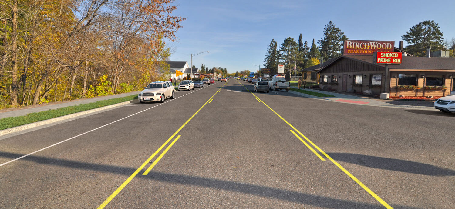 Another example rending of center turn lane