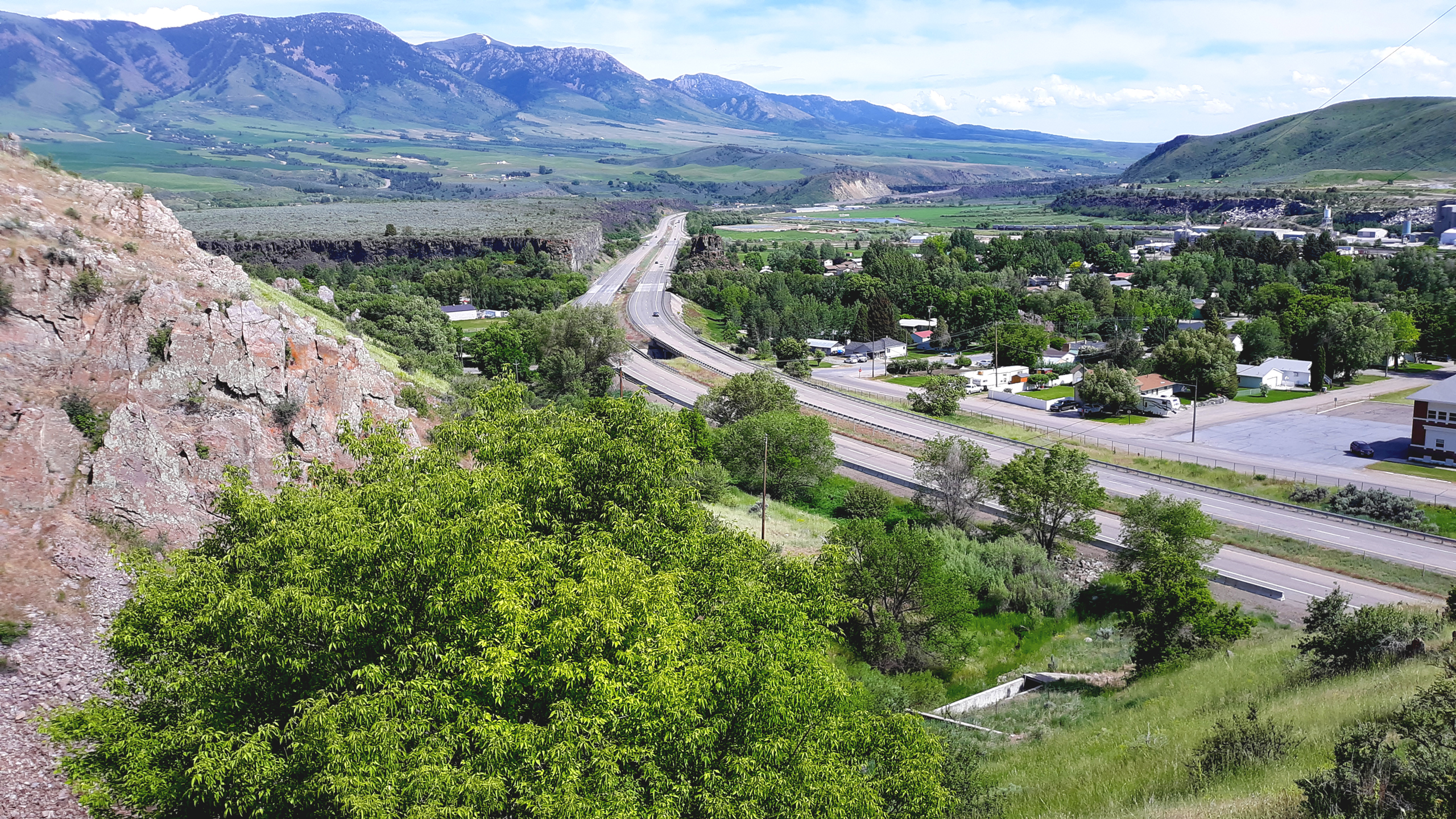 Interstate 15 through the City of Inkom, Idaho.