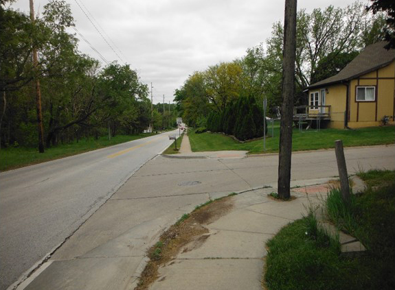 Photograph of neighborhood street