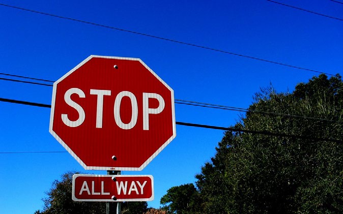 Photograph of stop sign