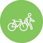 Pedestrian and bicycle icon