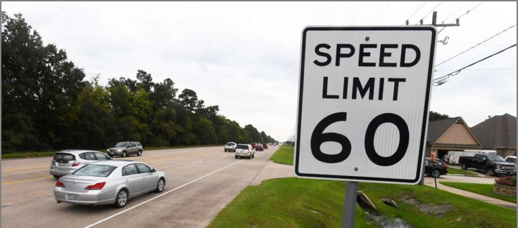 Image of a speed limit sign. 