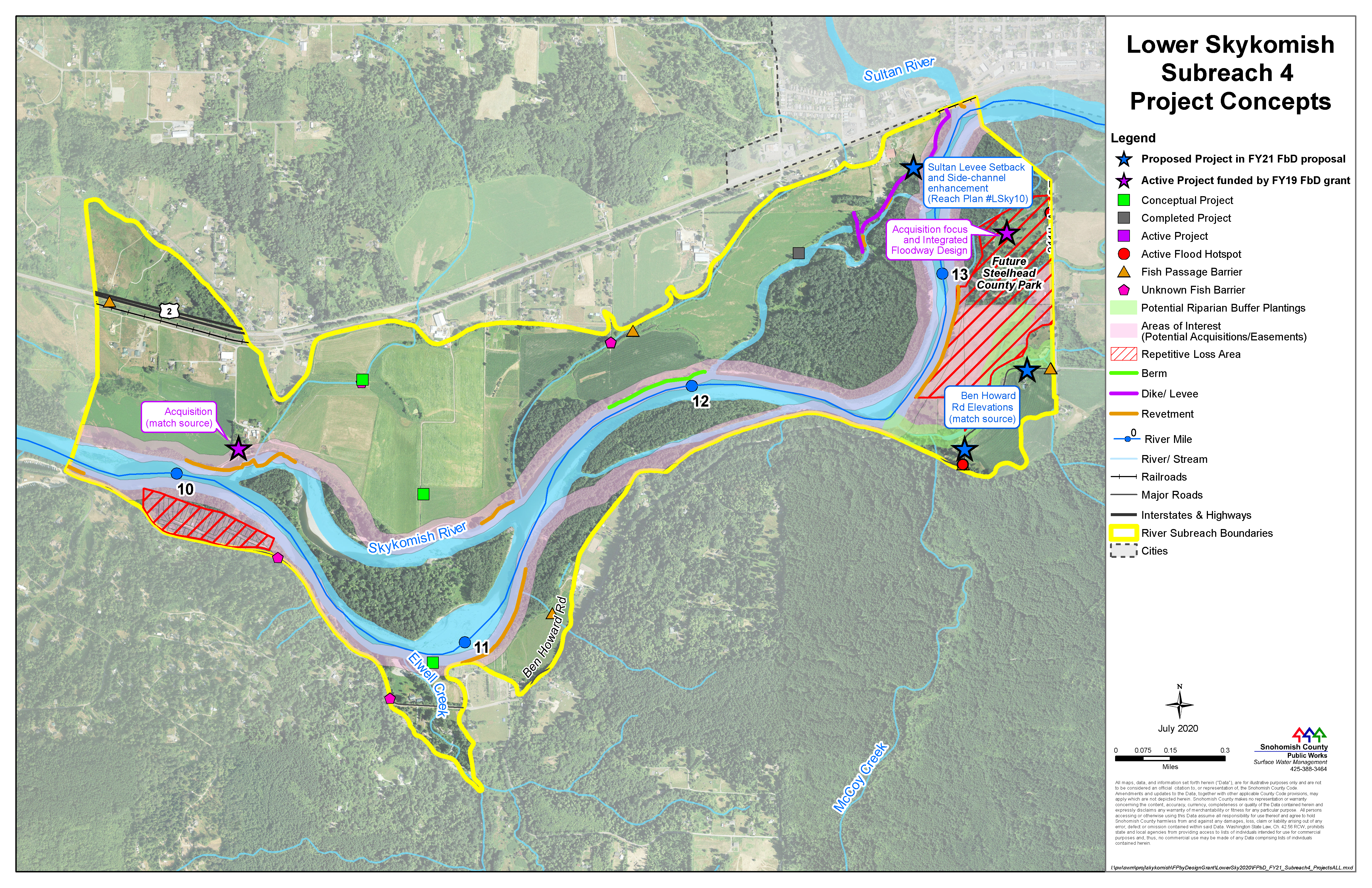 Map of lower skykomish subreach 4 concepts