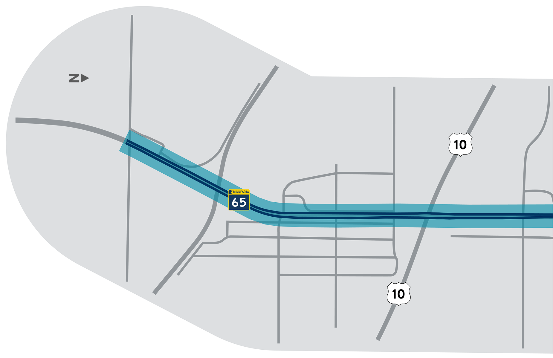 Map showing the area of section 1